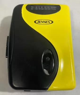 VTG Jensen SCR68C AM/FM Cassette Player Walkmen Limited Edition Yellow TESTED! • $20