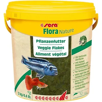 Sera Flora Nature Veggie Flakes 2kg Aquarium Fish Tank Vege Flake Food • $159.49