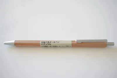 MUJI Wood Shaft Hexagon Ballpoint Pen Natural  0.5 Mm • $7.36