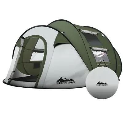 $90.46 • Buy Instant Up Camping Tent 4-5 Person Pop Up Tents Family Hiking Beach Dome