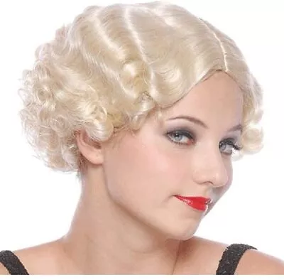 Finger Waves & Curls Short Marilyn Monroe Wig Blonde One Size • $14.95