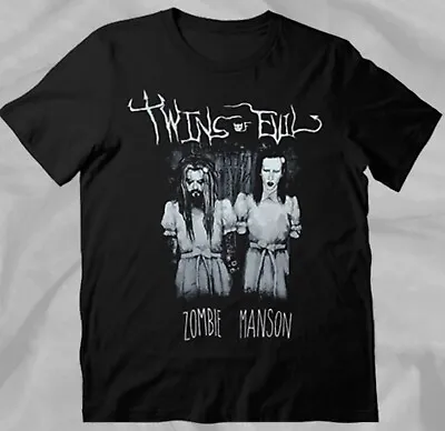Rob Zombie Marilyn Manson Twins Of Evil Retro Rare Black T-Shirt • $16.99