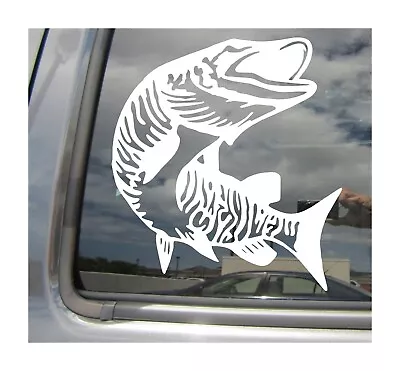 Muskie Fish - Fishing - Auto Window High Quality Vinyl Decal Sticker 01046 • $4.99