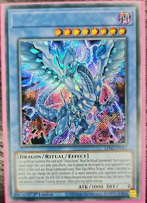 Blue Eyes Chaos Dragon - LDS2-EN017 MISPRINT (No Title) SECRET RARE - Yu-Gi-Oh! • £500