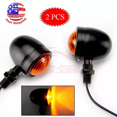 Motorcycle Bullet Turn Signal Lights Indicator Blinker For Harley Bobber Chopper • $8.95