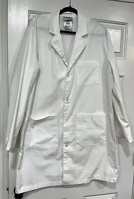 Vintage Landau Women's 3-Pocket Classic Fit Notch Collar Medical Lab Coat  Med. • $9.50