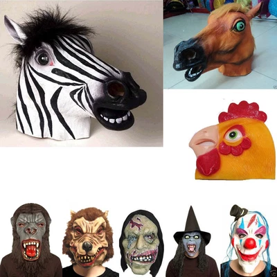 £4.99 • Buy Adult Plastic Head Animal Masquerad Jugle Zoo Masks Fancy Dress Halloween Mask