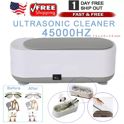 Jewelry Cleaner Ultrasonic Cleaning Machine Portable Denture Glasses Ring 4500HZ • $8.99