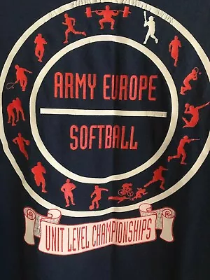 Men's Gildan Size M - Long Sleeve Army Europe Softball Championships Shirt Top • $4