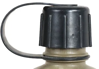 US Military Black Canteen Cap Cover 1 Or 2 Quart / Avon M50 C50 Gas Mask Adapter • £9.60