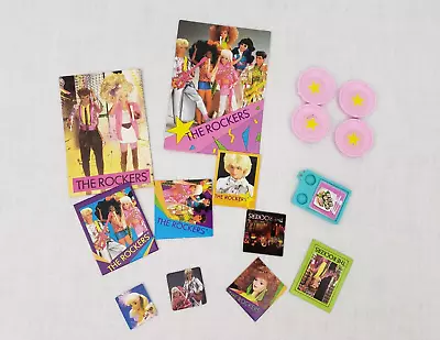 VTG Barbie And The Rockers Cardboard Poster Tour Bus Tray Plates Accessories • $5