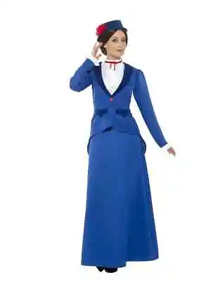 NEW Victorian Nanny Mary Poppins World Book Day Ladies Blue Fancy Dress Costume • £31.99