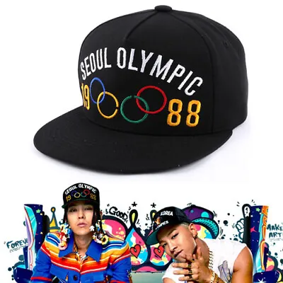 GD X TAEYANG 'GOOD BOY' 88 Seoul Olympic Ring Flag Embroidery Snapback Cap Hat • $32.90