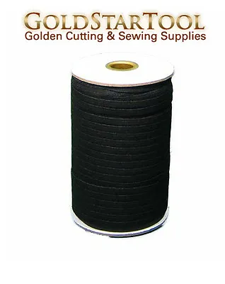 BLACK Braided Elastic 1/4  Roll 144 Yards For Sewing Washable And Dry Cleanable • $14.99