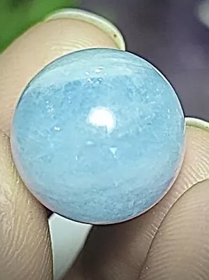 Natural Aquamarine Sphere Crystal Ball Beautiful Healing Stone Blue Gem Stone • £8.50