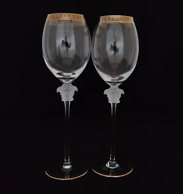 Rosenthal Versace Lumiere Set Of 2 Red Wine Glasses (D0959) • $280