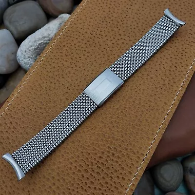 19mm 18mm Stainless Steel Expansion Mesh Evinger USA Unused Vintage Watch Band • $49