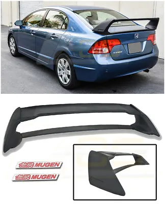 For 06-11 Civic Sedan Mugen RR Rear Trunk Lid Wing Spoiler With Red Emblems Pair • $109.98
