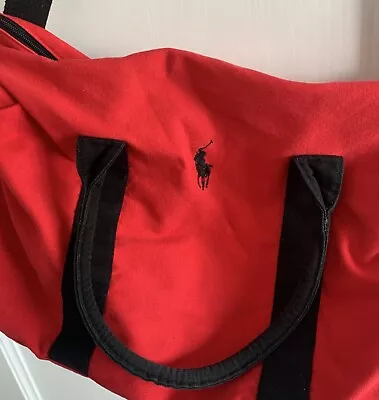 RALPH LAUREN Polo Red Men's Holdall Travel Gym Weekend Duffle Bag Brand New • £2.20