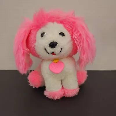 Vintage 1982 Poochie Plush Dog Pink White Mattel Stuffed Animal Puppy • $24.95