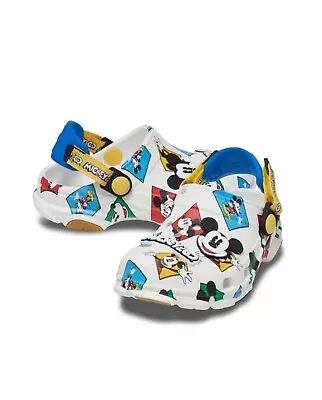 NWT Disney Park 2023 Mickey Mouse & Company Kids Strap Clogs Crocs SZ C7 • $80