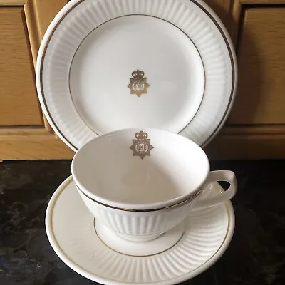 Wedgwood Merseyside Police Trio Cup Saucer Plate Metalised Liverpool Bone China • £28