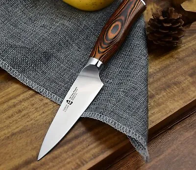 $24.95 • Buy Tuo Cutlery 4  Small Paring Kitchen Fruit Knife, Pakkawood Handle W/ Case. Fiery