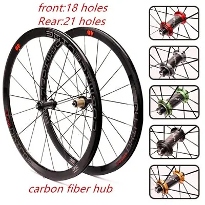 $303.47 • Buy 700C Carbon Fiber Wheels Cosmic Road Bicycle Bike Wheelset V/C Brake Alloy 40mm
