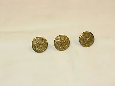 3 VTG. Superior Quality / Waterbury Company Brass Eagle Military Buttons   • $12.95