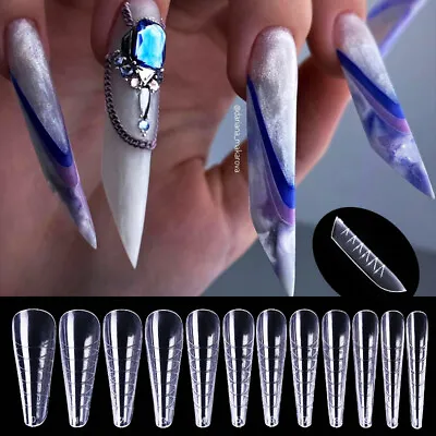 60 Pcs/Bag Quick Extension Nail Mold Tips Finger Full Cover Nail Forms UV Gel • $1.80