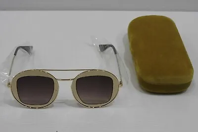 $279.99 • Buy Gucci Sunglasses GG0105S 002 Gold-Gold-Brown, 47-27-145