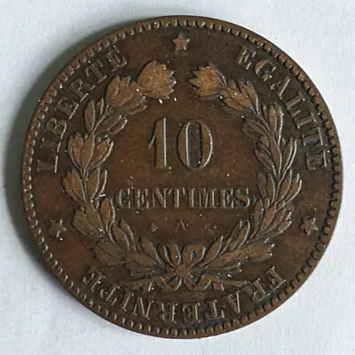 1877 France 10 Centimes Coin • £1.49