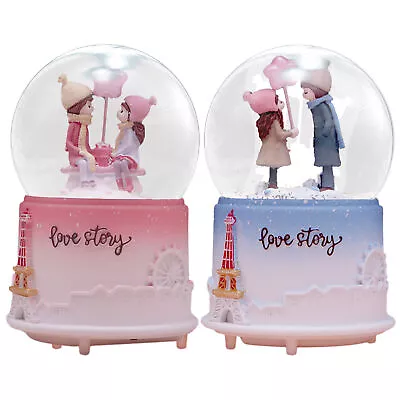 Musical Snow Globes Crystal Globe Musical Lighted Decoration Romantic Gift • $30.90