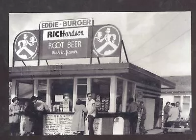 Real Photo Midland Texas Eddie Burger Restaurant Root Beer Postcard Copy • $11.99