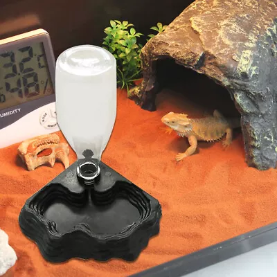 Reptile Water Dispenser Automatic Amphibians Water Bowl Terrarium Waterfall • $24.98