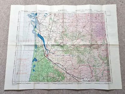 Original WW2 1942 RAF Map Of Bordeaux With Operational Markings • £34.99