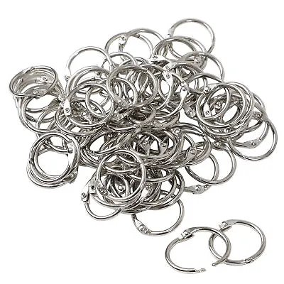 70 Pack Loose Leaf Binder Rings 1 Inch Small Binder Rings Metal Book Rings • £13.59