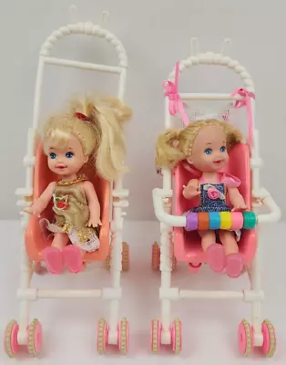 Barbie Tiny Steps Kelly Doll Barbies Sister With Stroller Vintage Mattel 1998 • $59.99