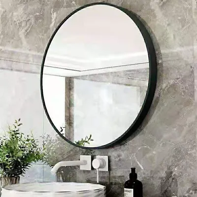 £25.95 • Buy Round Wall Mounted Mirror Wall Deco Mirrors Bathroom Bedroom Glass Vanity Mirror