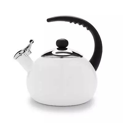 Farberware Luna Porcelain Enamel 2.5 Quart White Tea Kettle • $23.68