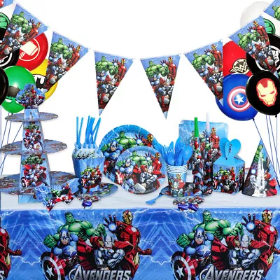 Marvel AVENGERS Party Supplies Birthday Avengers Party Tableware Decorations • £4.99