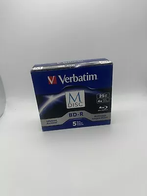 5pk Verbatim M DISC BDXL 100GB 6X With Branded Surface Blank Blu-Ray Recordable  • $60