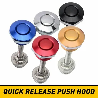 2-10pc Push Button Quick Release Hood Bonnet Pins Lock Clip Car Bumper Latch Kit • $23.74