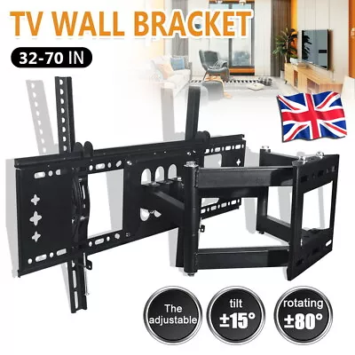 TV Wall Bracket Mount Tilt Swivel Samsung LG Toshiba 32 40 43 50 55 65 70 Inch • £24.29