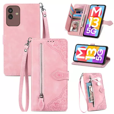 For Samsung Galaxy X Cover6 Pro M54 M34 M23 M14 Leather Zipper Wallet Phone Case • $9.30