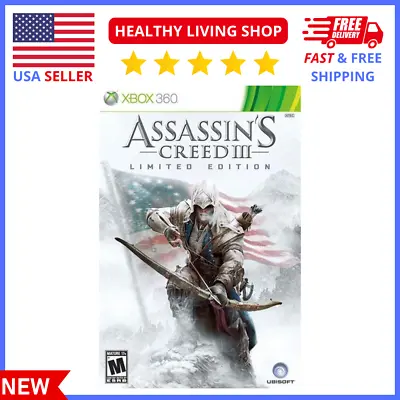 Very Good Used Condition Assassin's Creed III Limited Edition Xbox 360 • $169.93