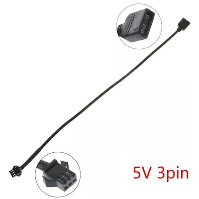 5V 3PIN To SM 3Pin Fan Interface Female/Male Adapter Motherboard Extension Cable • £3.66