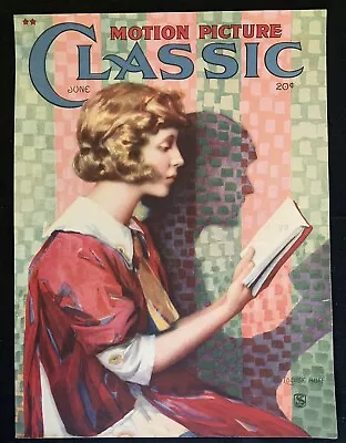 Classic Motion Picture June 1918 Louise Huff Cover Art • $9.99