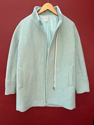 J Crew Factory City Coat 0 Mint Green Wool Blend XS • $62.99