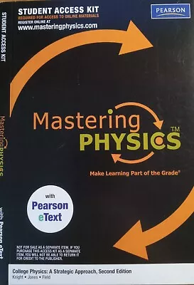 Mastering Physics With Pearson EText Student Access Code Card • $35